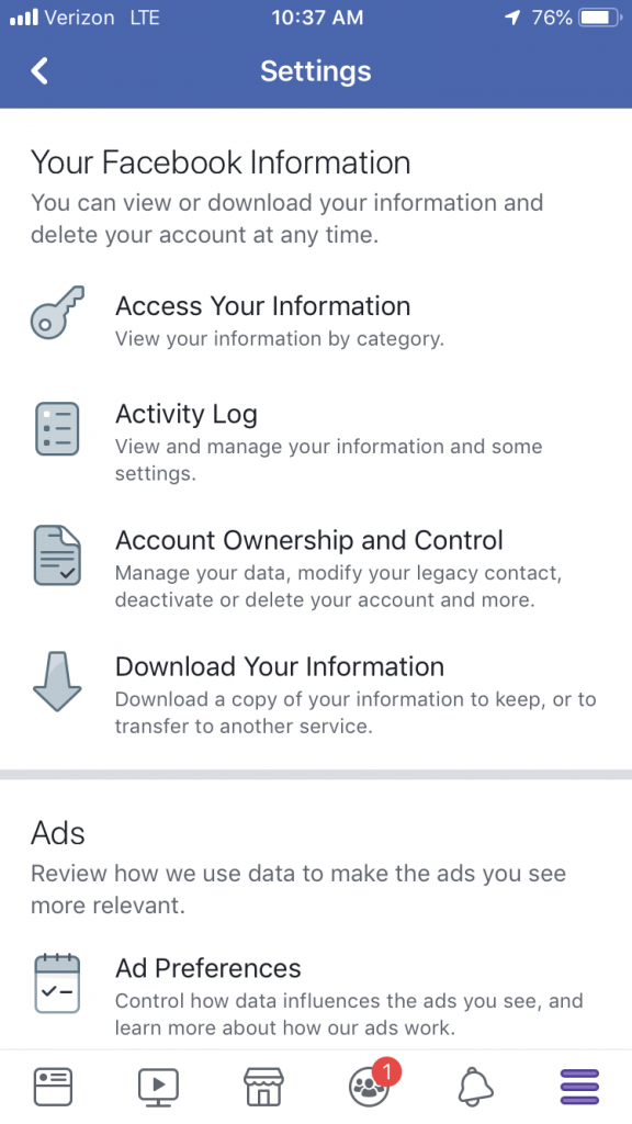 how to delete facebook