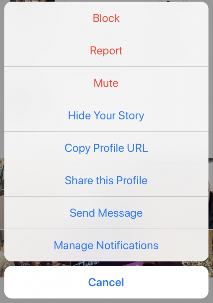 block instagram followers