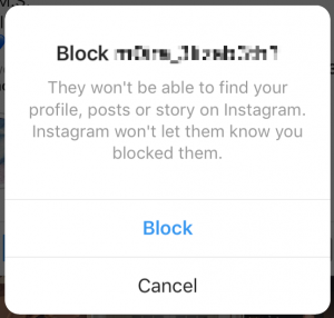 block someone on instagram