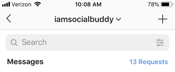 instagram message request