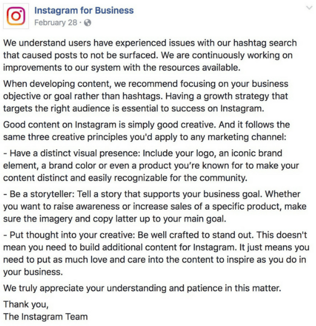 shadowban Instagram
