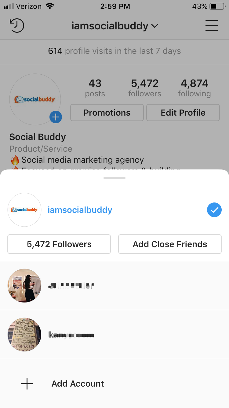 second instagram 