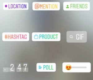 product sticker instagram story